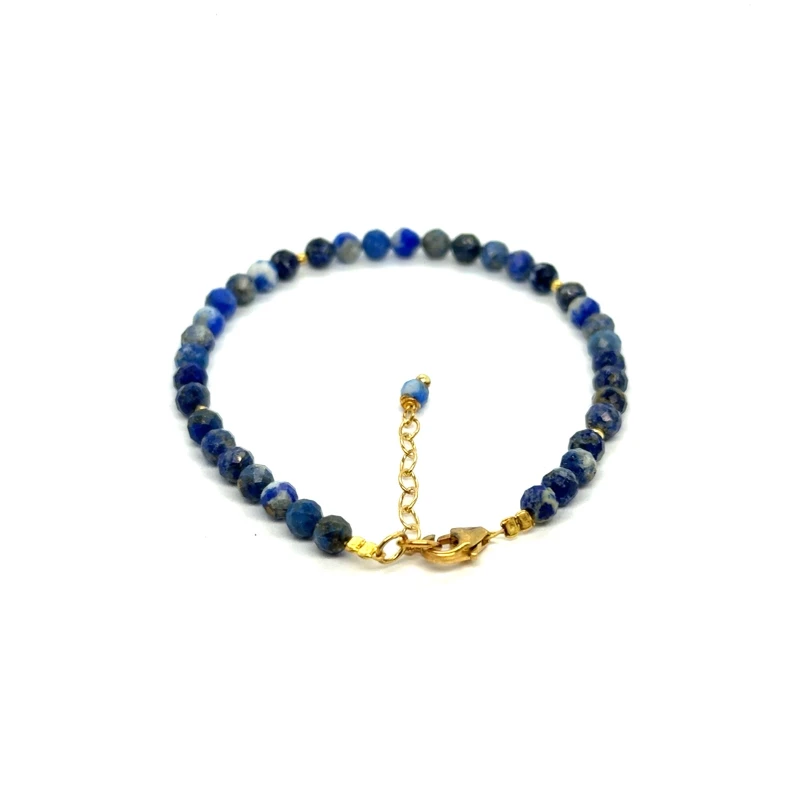 lapis lazuli fasetowana bransoletka z zapięciem ze srebra 925 2.jpeg