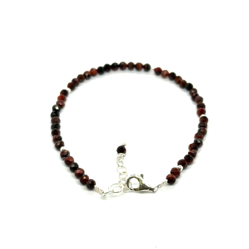 Bawole oko bransoletka fasetowana całe srebro 925 3mm 2.jpeg