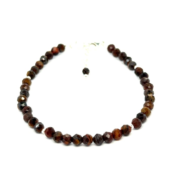 Bawole oko bransoletka fasetowana całe  srebro 925 4mm 4.jpeg