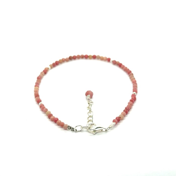 rodonit bransoletka fasetowana z zapięciem całe srebro 925 2mm  1.jpeg