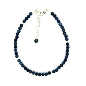 Chalcedon bransoletka fasetowana z zapięciem całe srebro 925 3mm 1.jpeg