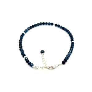 Chalcedon bransoletka fasetowana z zapięciem całe srebro 925 3mm 2.jpeg