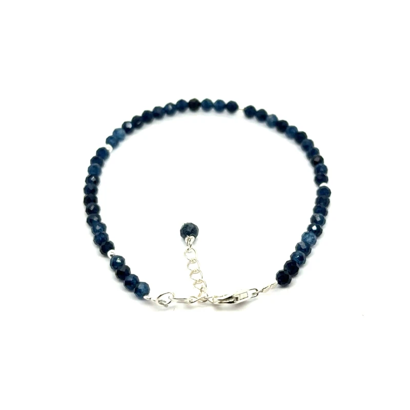 Chalcedon bransoletka fasetowana z zapięciem całe srebro 925 3mm 2.jpeg