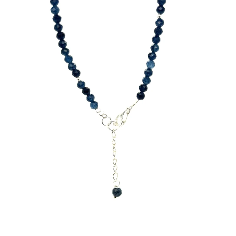 Chalcedon bransoletka fasetowana z zapięciem całe srebro 925 3mm 4.jpeg