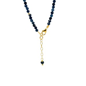 Chalcedon bransoletka fasetowana z pozłacanym zapięciem całe srebro 925 3mm 4.jpeg