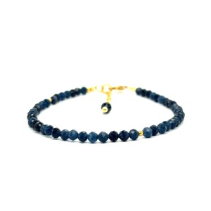Chalcedon bransoletka fasetowana z pozłacanym zapięciem całe srebro 925 3mm.jpeg