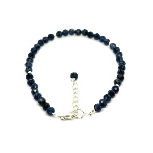Chalcedon bransoletka fasetowana z zapięciem całe srebro 925 4mm  2.jpeg