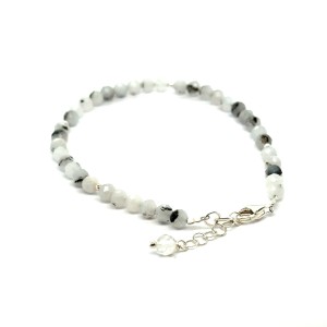 kamień księżycowy bransoletka fasetowana z zapięciem 4mm całe srebro 925 5.jpeg