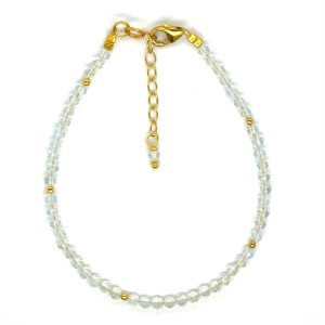 Opalit Całe pozłacane srebro 925 bransoletka fasetowana z zapięciem 925 3mm 2.jpeg