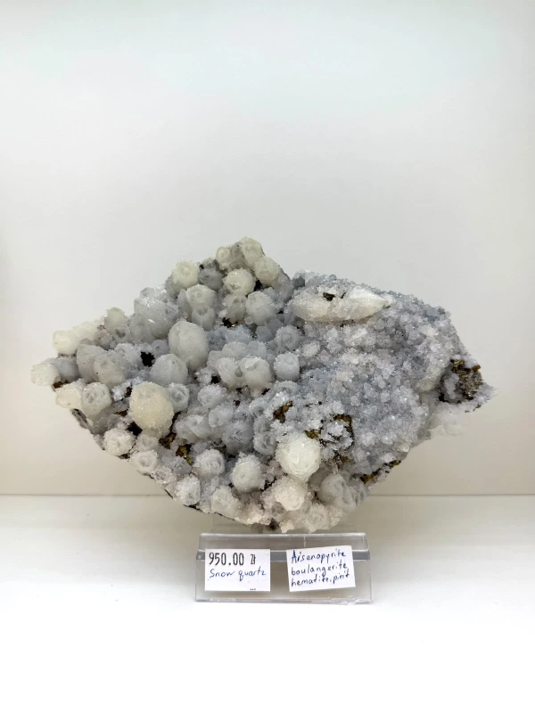 SNOW QUARTZ 2,3 KG – NATURALNY OKAZ – KWARC – ARSENOPIRYT, BOULANGERIT 8.jpeg